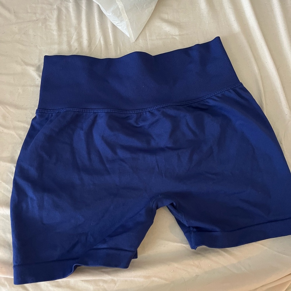 Blue gym shorts